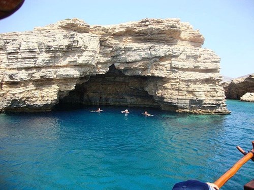 small caves and bays