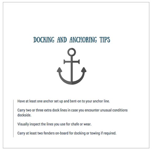 Docking and anchoring tips